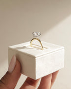 1.80-3.80 CT Round Cut Lab Grown Diamond Hidden Halo Engagement Ring