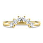 0.38 TCW Round CVD Diamond Curved Wedding Band