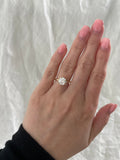 1.64-3.64 CT Round Cut Lab Grown Diamond Solitaire Engagement Ring