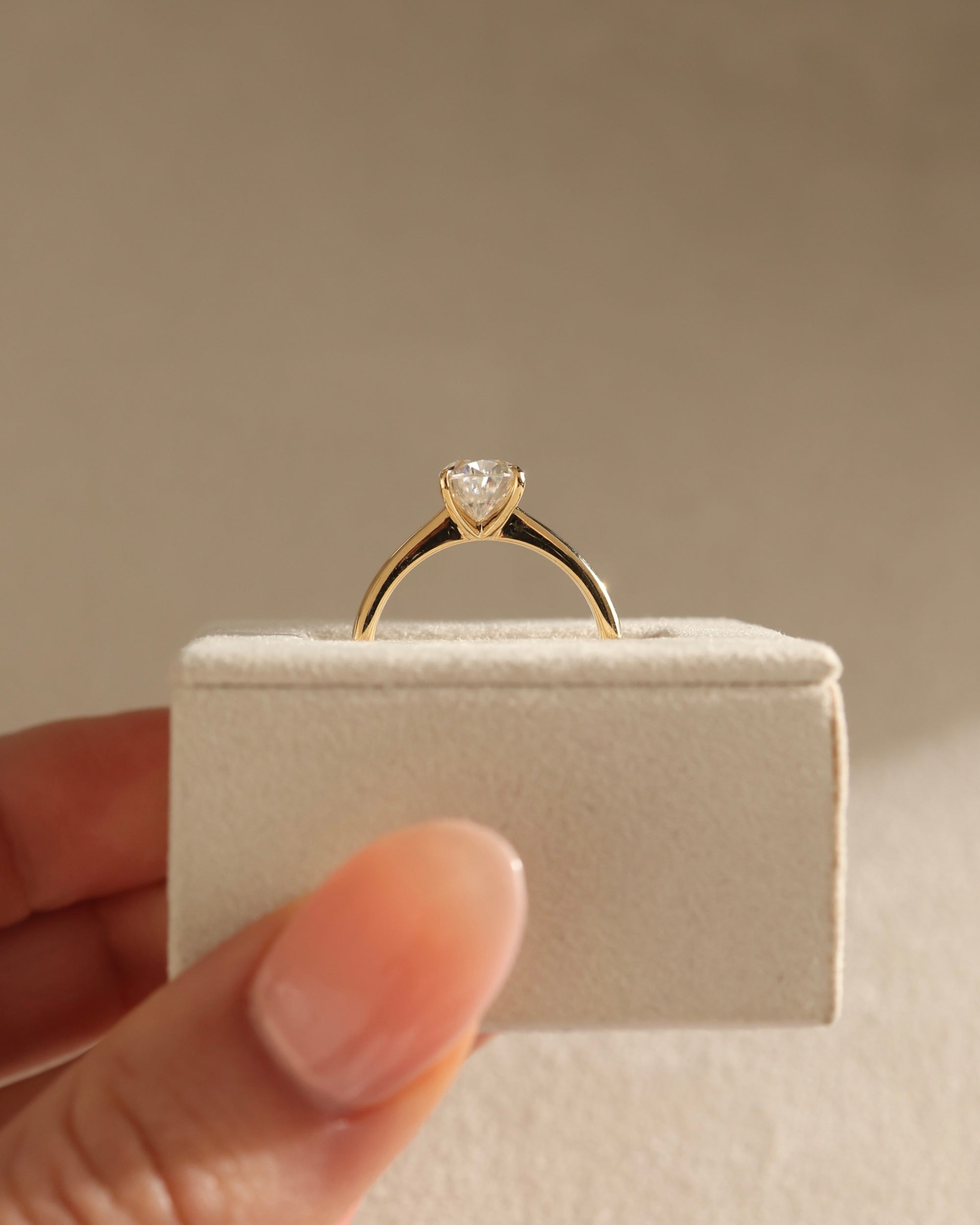 1.41-3.41 CT Pear Cut Lab Grown Diamond Solitaire Engagement Ring Imagen secundaria del producto