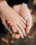 BRIGGS Gold Matching Diamond Wedding Band Set