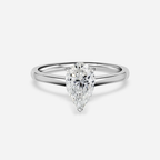 1.0 CT Pear Cut Moissanite Solitaire Bridal Ring Set