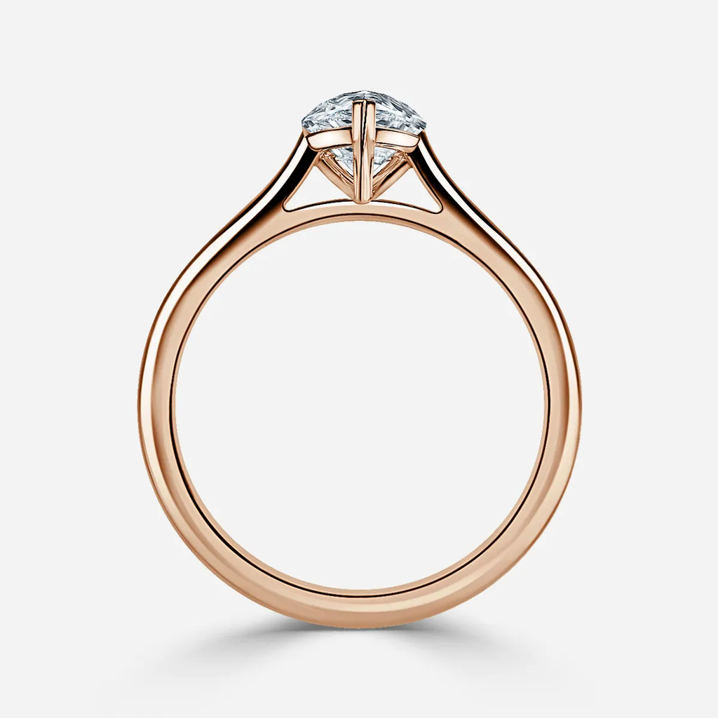1.0 CT Pear Cut Moissanite Solitaire Bridal Ring Set