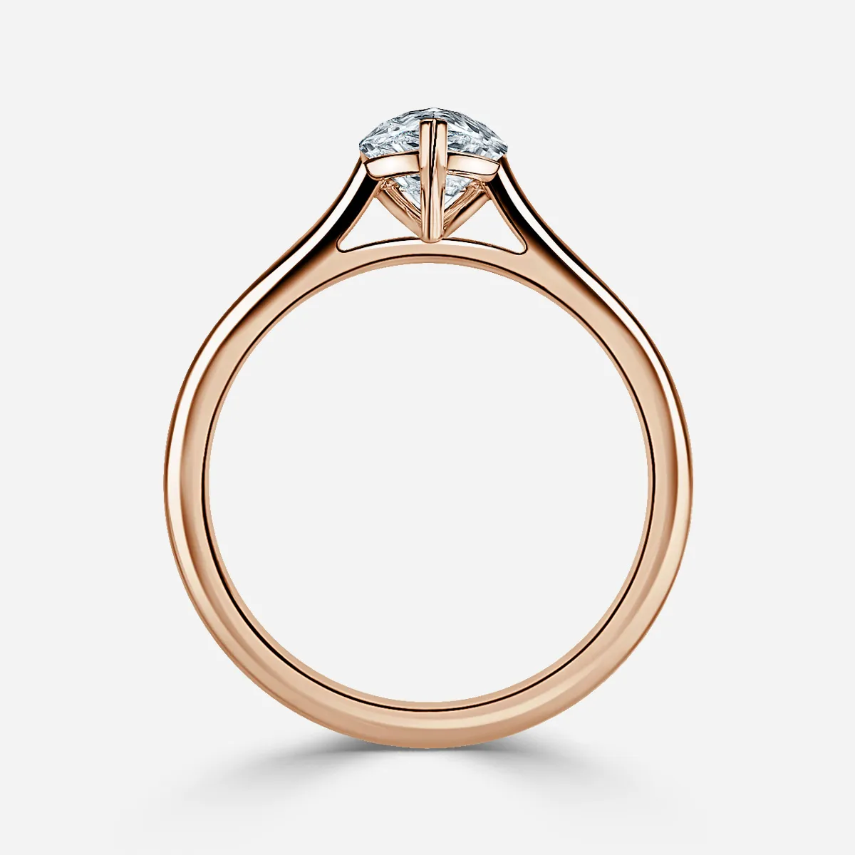 1.0 CT Pear Cut Moissanite Solitaire Bridal Ring Set