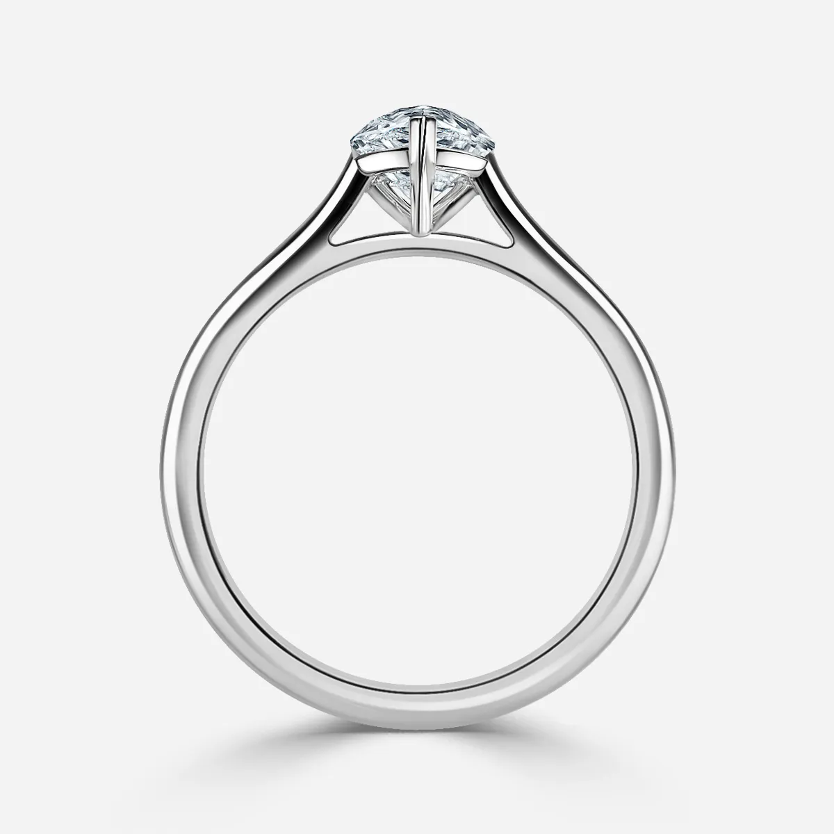 1.0 CT Pear Cut Moissanite Solitaire Bridal Ring Set