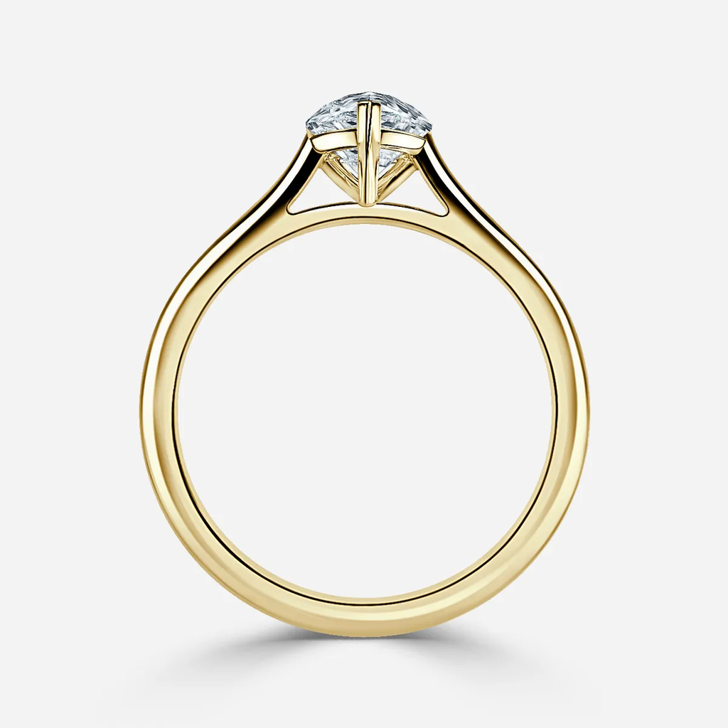 1.0 CT Pear Cut Moissanite Solitaire Bridal Ring Set
