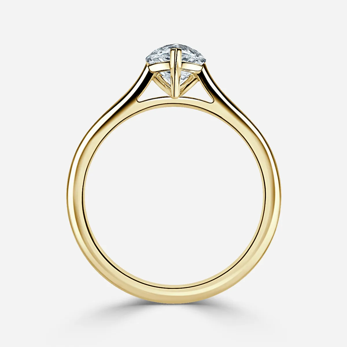 1.0 CT Pear Cut Moissanite Solitaire Bridal Ring Set