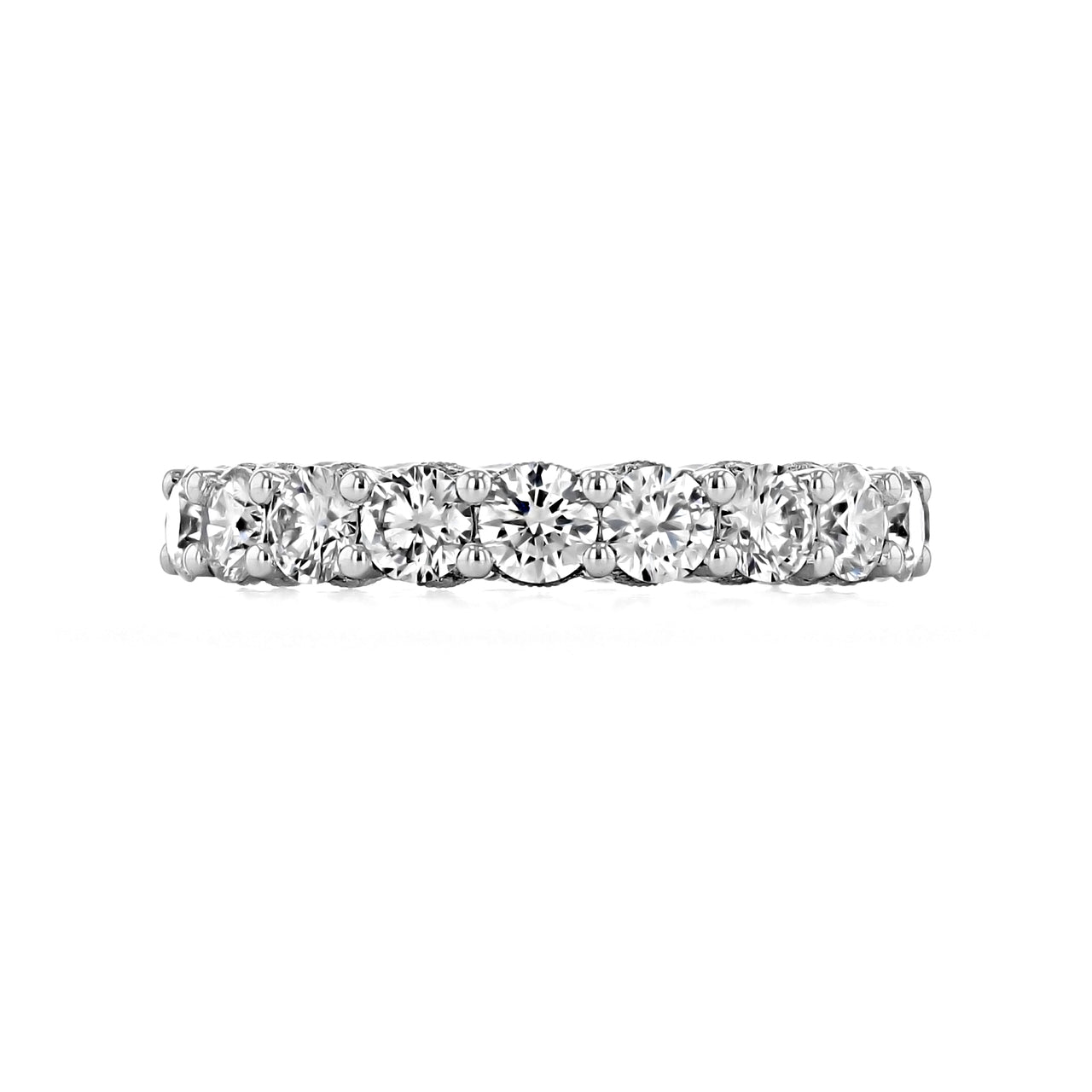 3.20 TCW Round Brilliant Cut Full Eternity Moissanite Wedding Band
