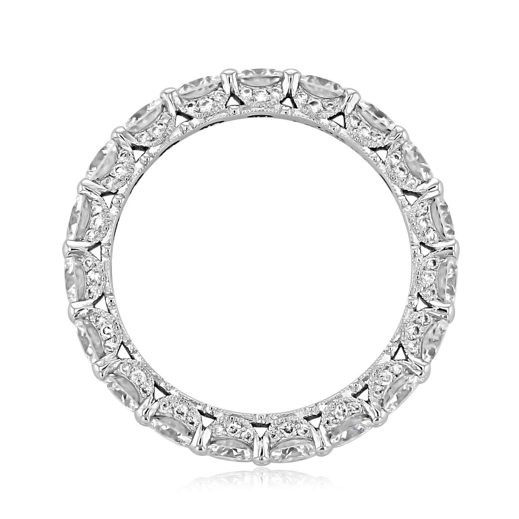 3.20 TCW Round Brilliant Cut Full Eternity Moissanite Wedding Band