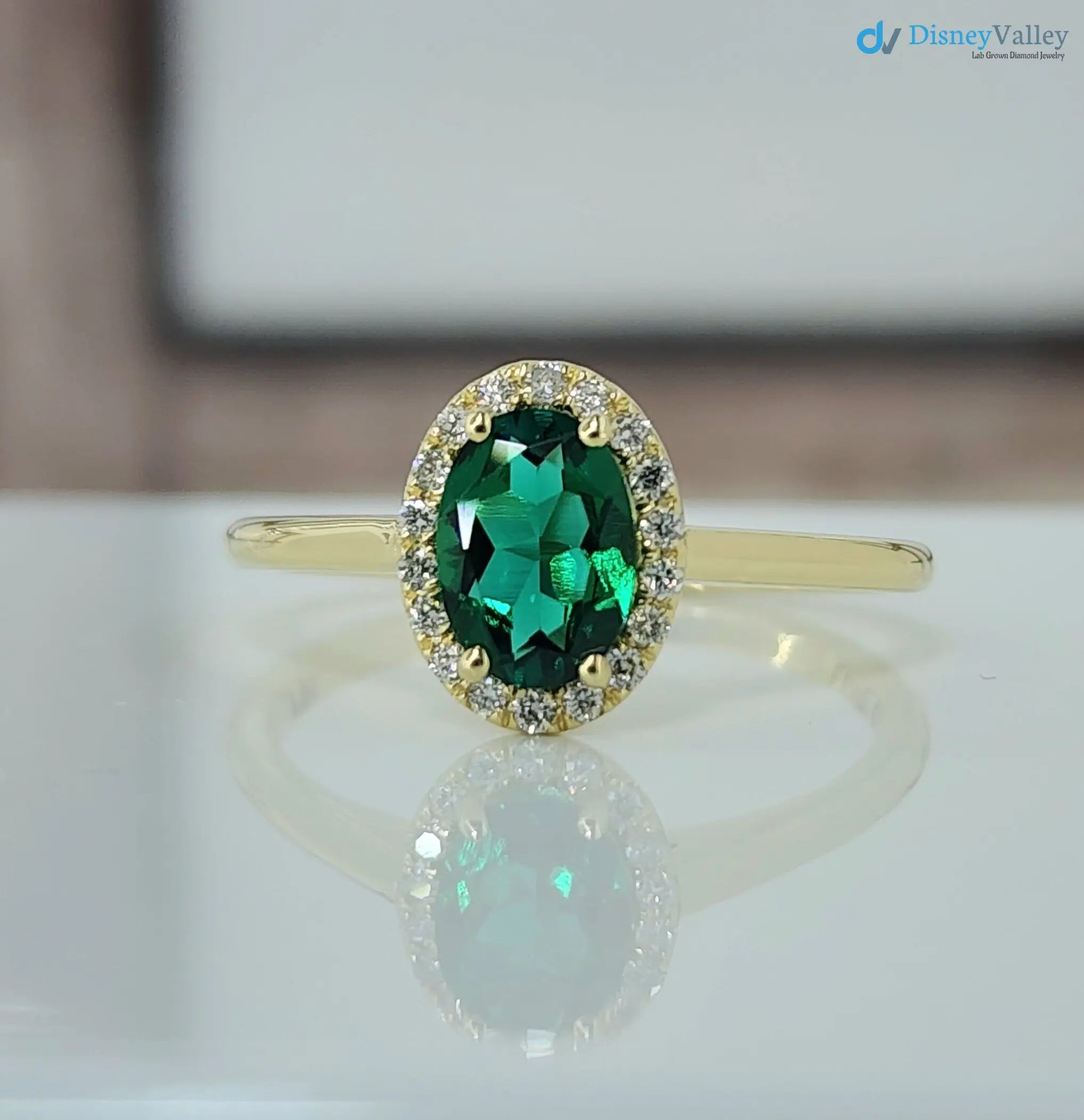 Halo Diamonds Engagement Ring for Wife to Be Oval Cut Dainty Ring - DisneyValley