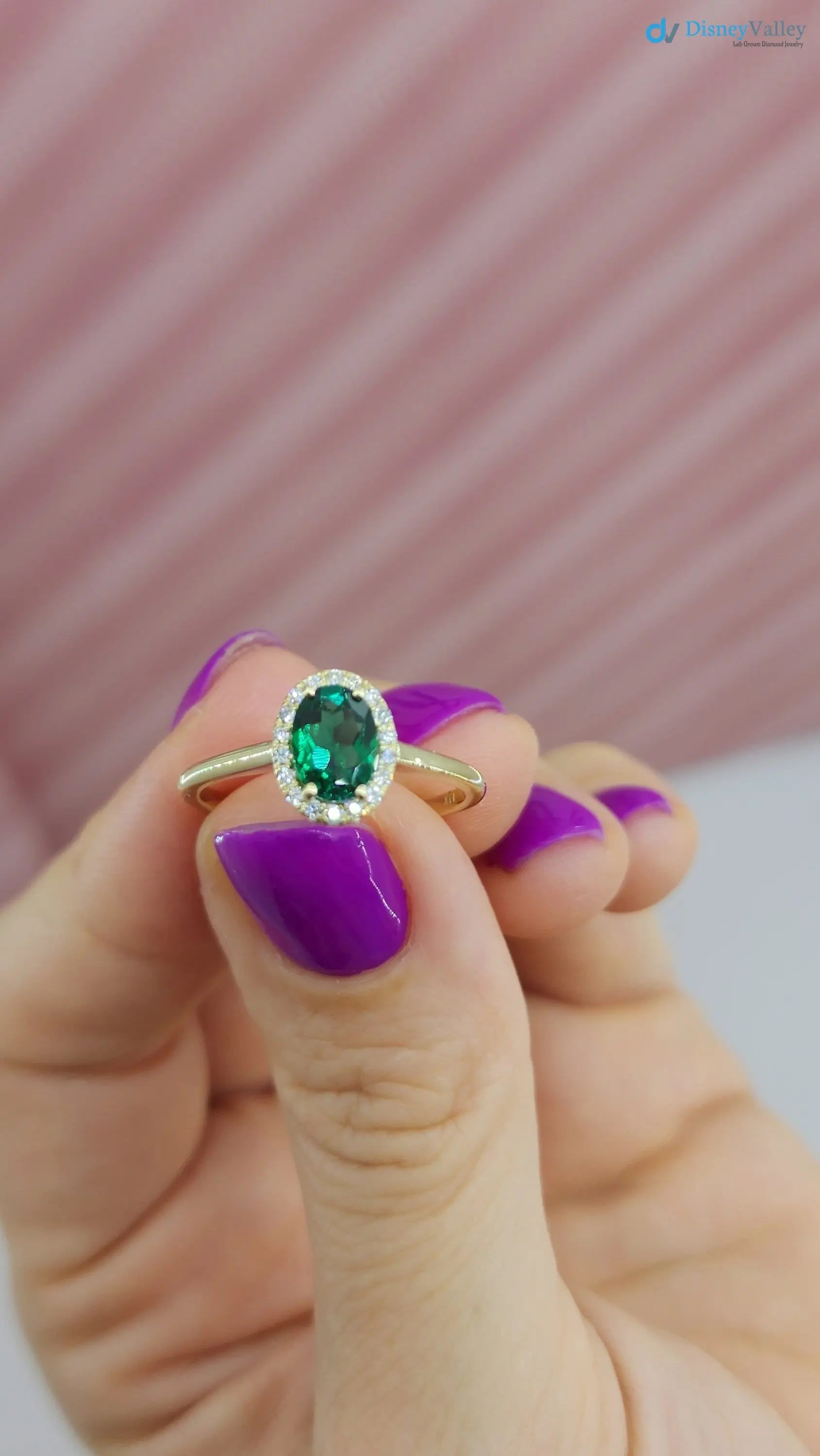 Halo Diamonds Engagement Ring for Wife to Be Oval Cut Dainty Ring - DisneyValley