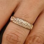 Men's Engagement Ring in Hammer Finish