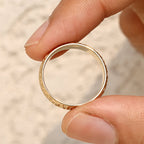 Men's Engagement Ring in Hammer Finish