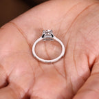 Round Diamond Engagement Ring with Round Diamonds Pave Setting