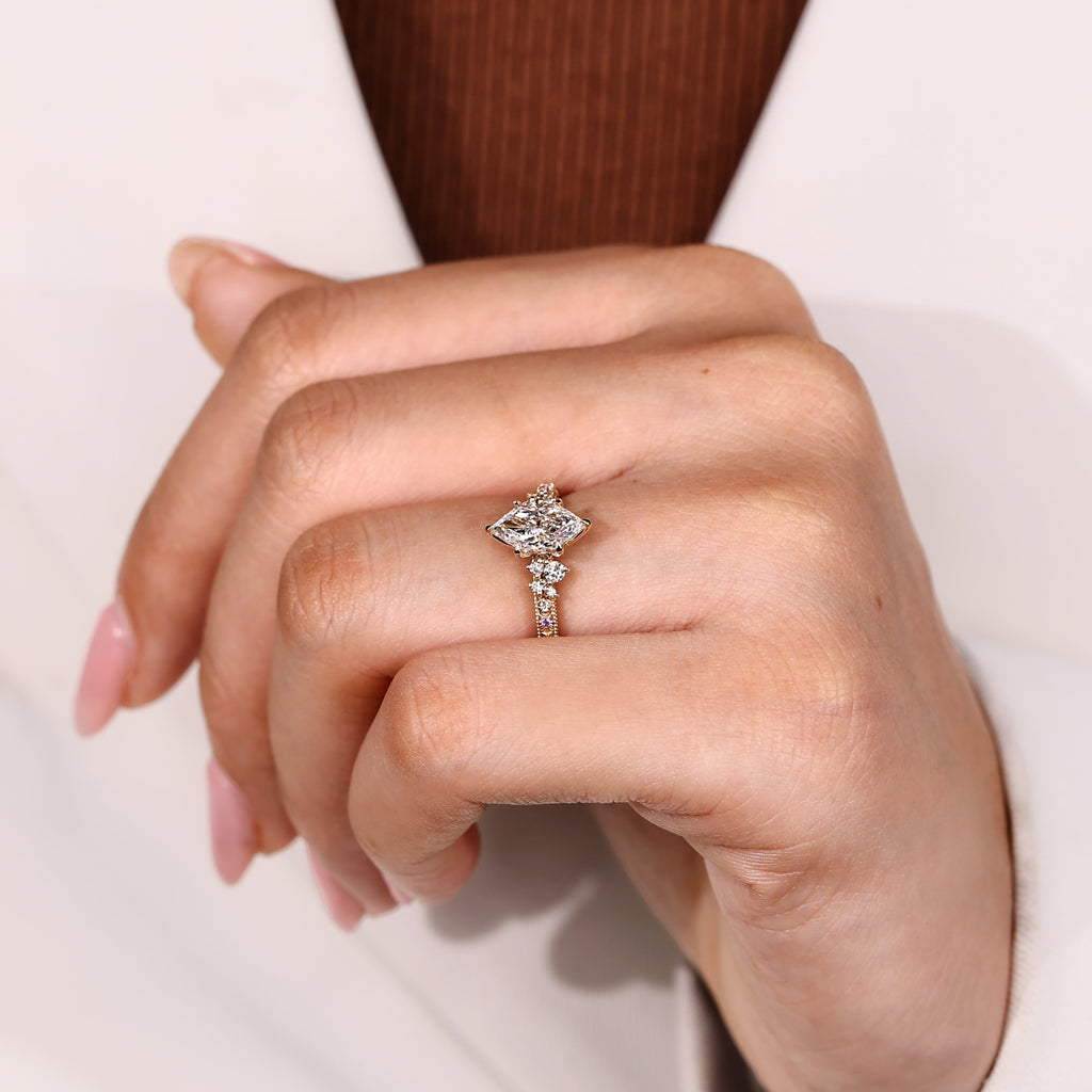 Dutch Marquise Engagement Ring in Tulip Setting