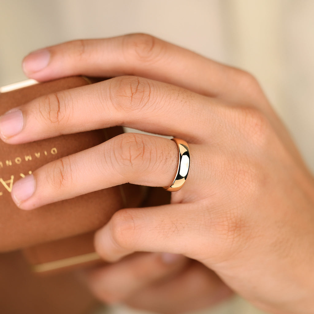 Comfort Fit Plain Mens Wedding Band