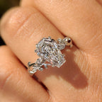 Nature Inspired Style Coffin Cut Engagement Ring