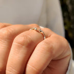 Nature Inspired Stackable Wedding Band in Open Gap Setting