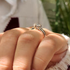Solitaire Style Cushion Cut Diamond Ring