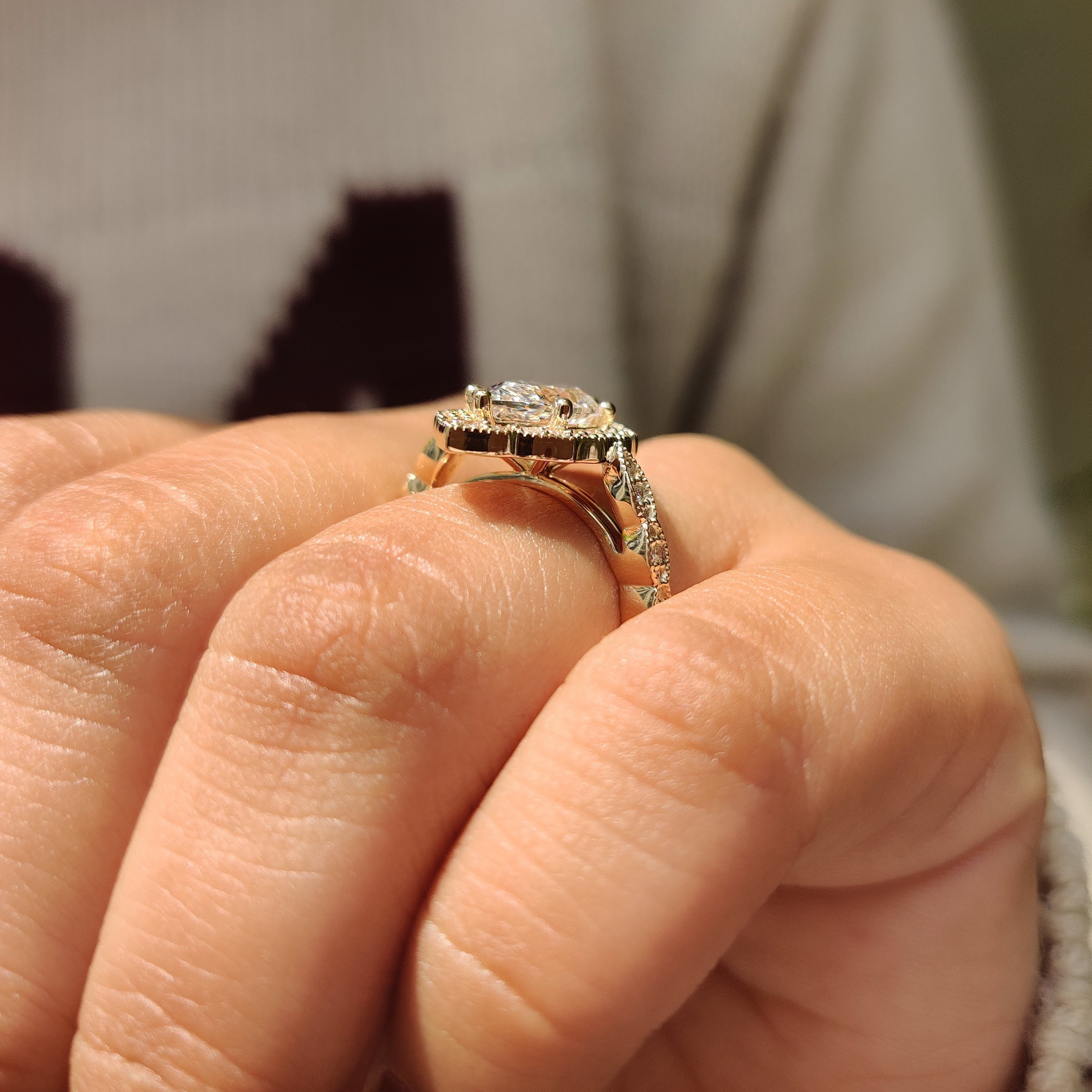 Dutch Marquise Engagement Ring in Vintage Style