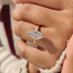 Dutch Marquise Cut Ring with Marquise Side Stones