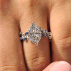 Dutch Marquise Diamond Ring in Cluster Setting