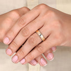 Men's Wedding Band in Round Cut Double Side Eternity style