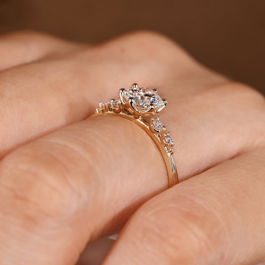 Five Stone Style Round Cut Diamond Ring