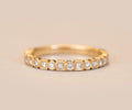 0.4 CTW  Round | Princess Cut Moissanite  Halo Unique Wedding Band