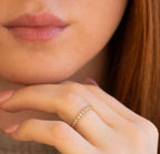 0.4 CTW  Round | Princess Cut Moissanite  Halo Unique Wedding Band