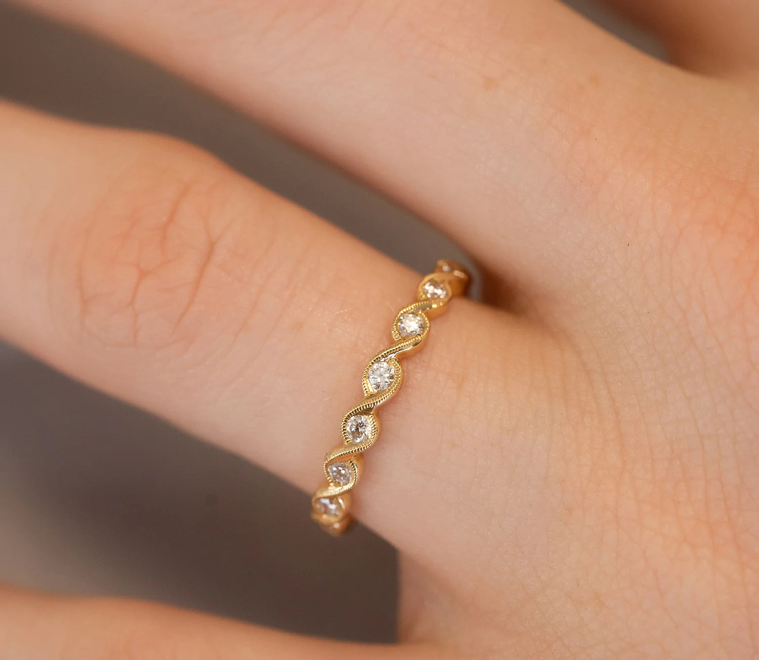 0.6 CTW  Round | Brilliant Cut Moissanite Halo Unique Wedding Band
