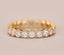 1.3 TCW Round Brilliant Cut Moissanite Halo Unique Wedding Band