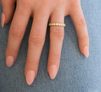 1.3 TCW Round Brilliant Cut Moissanite Halo Unique Wedding Band