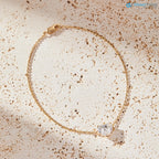 Heart Shaped Diamond Bracelet in Gold IGI Certified Minimalist Bracelet - DisneyValley