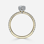 1.0 CT Pear Cut Moissanite Pave Bridal Ring Set