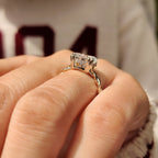 Solitaire Oval Cut Engagement Ring In East To West Setting