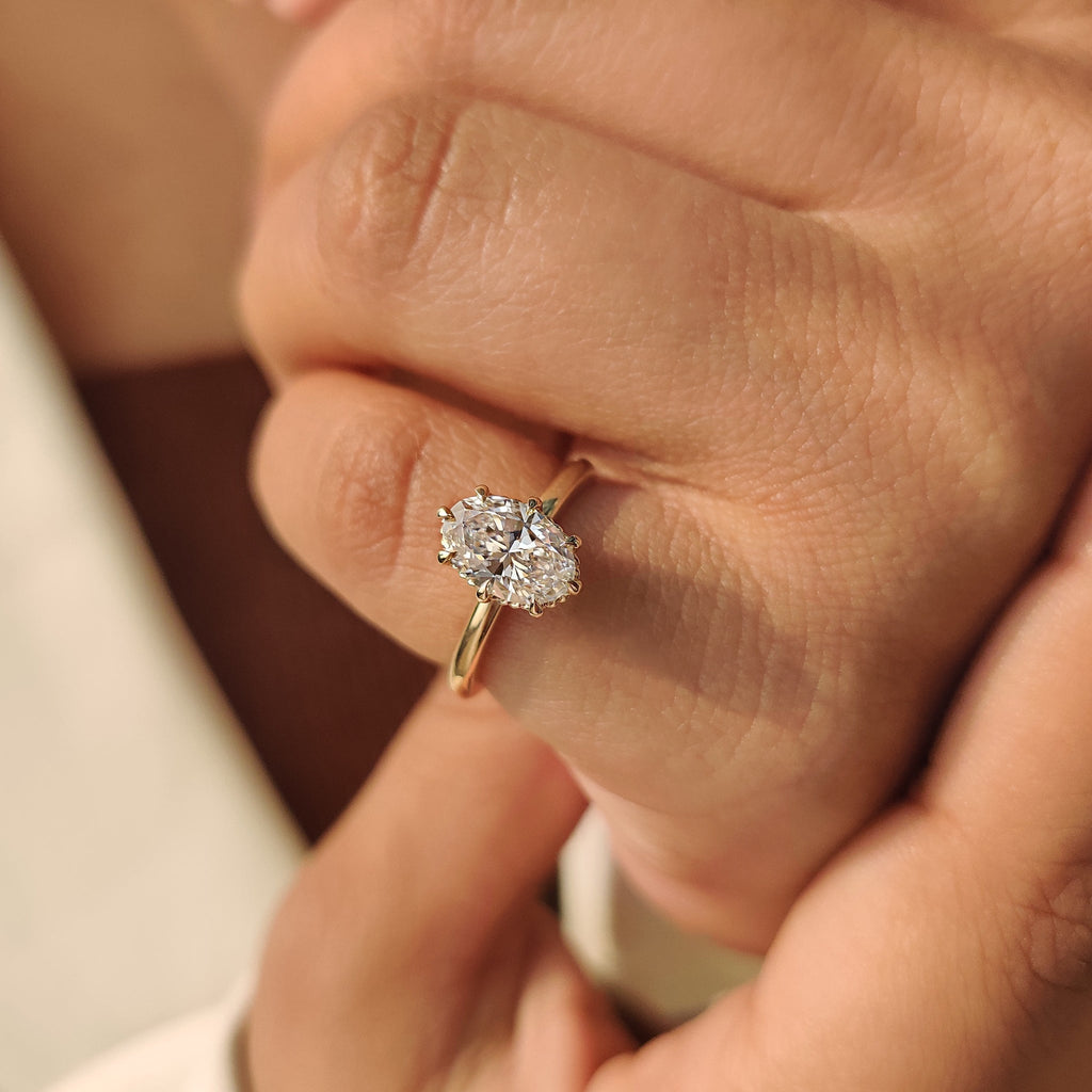 Solitaire Oval Diamond Engagement Ring