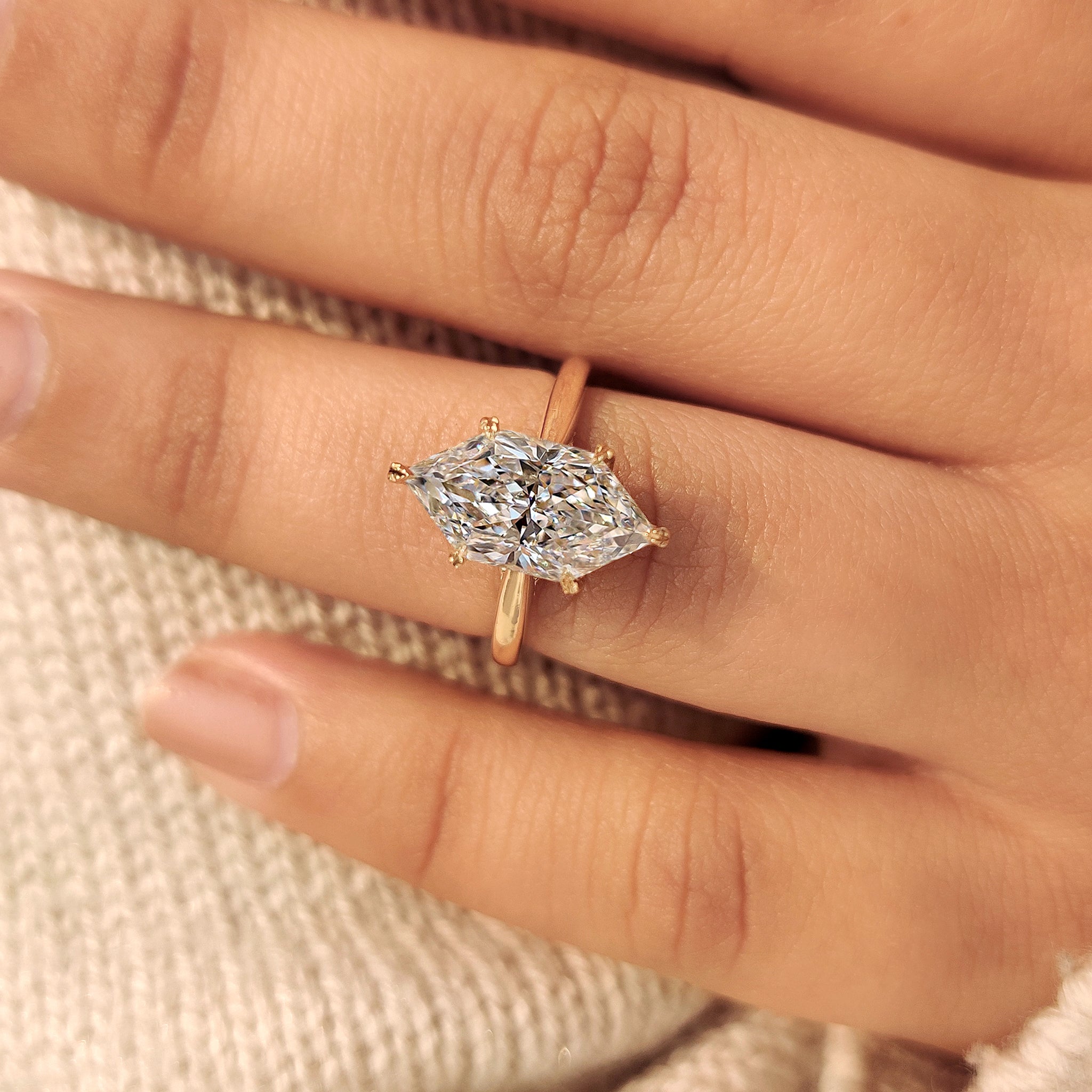 Dutch Marquise Engagement Ring with Hidden Filigree Detailing
