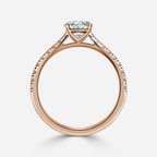 1.0 CT Oval Cut Moissanite Pave Bridal Ring Set