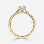 1.0 CT Oval Cut Moissanite Pave Bridal Ring Set