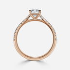 1.0 CT Radiant Cut Moissanite Pave Bridal Ring Set