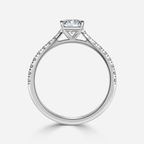 1.0 CT Radiant Cut Moissanite Pave Bridal Ring Set