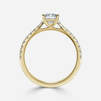 1.0 CT Radiant Cut Moissanite Pave Bridal Ring Set