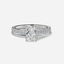 1.0 CT Radiant Cut Moissanite Pave Bridal Ring Set