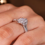 Dutch Marquise Engagement Ring With Wedding Band In Stackable Style
