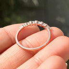 Half Eternity Round Diamond Band in Seven Stone Style