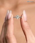 IGI Certified Oval Cut D/VVS2 Lab Grown Diamond Engagement Ring - DisneyValley