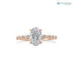 IGI Certified Oval Cut D/VVS2 Lab Grown Diamond Engagement Ring - DisneyValley