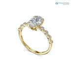 IGI Certified Oval Cut D/VVS2 Lab Grown Diamond Engagement Ring - DisneyValley
