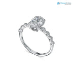 IGI Certified Oval Cut D/VVS2 Lab Grown Diamond Engagement Ring - DisneyValley